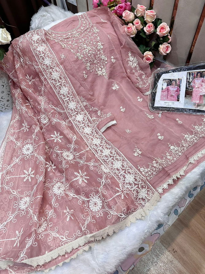 191 and 191 A To D Ziaaz Designs Embroidery Organza Pakistani Suits Wholesale Market In Surat